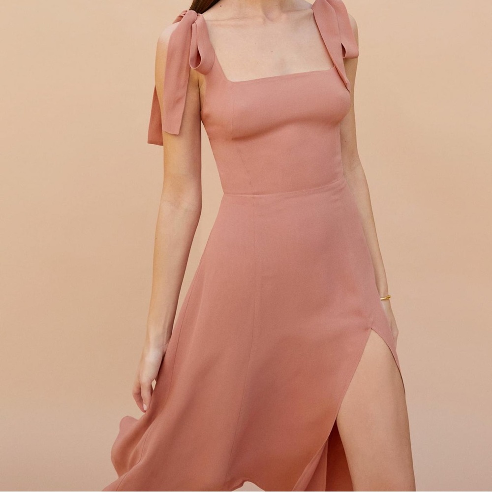 Reformation Dusty Rose Midi Dress - Picture 2 of 8